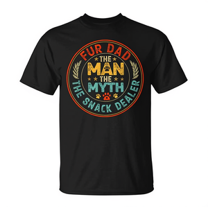 T-shirt Fur Dad The Man The Myth The Snack Dealer pour les amoureux des chiens, cadeau pour la fête des pères - Product Image 2