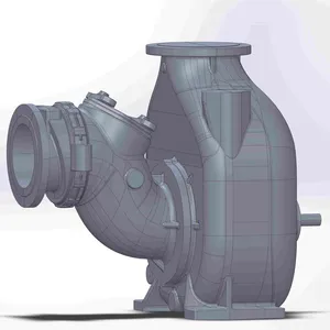 Pompe centrifuge industrielle à eaux usées à haut débit, auto-amorçante, à turbine semi-ouverte, pour moteur diesel - Product Image 5