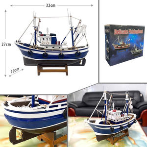 Modèle de bateau de pêche en bois américain, décoration artisanale, modèle de voilier, décoration de bureau, salon, modèle de bateau de pêche au crabe, chalutier - Product Image 6