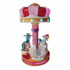 High Quality 3 Seats Small Mini Merry Christmas Carousel Ride For Kids 3 Player For Sale Commercial