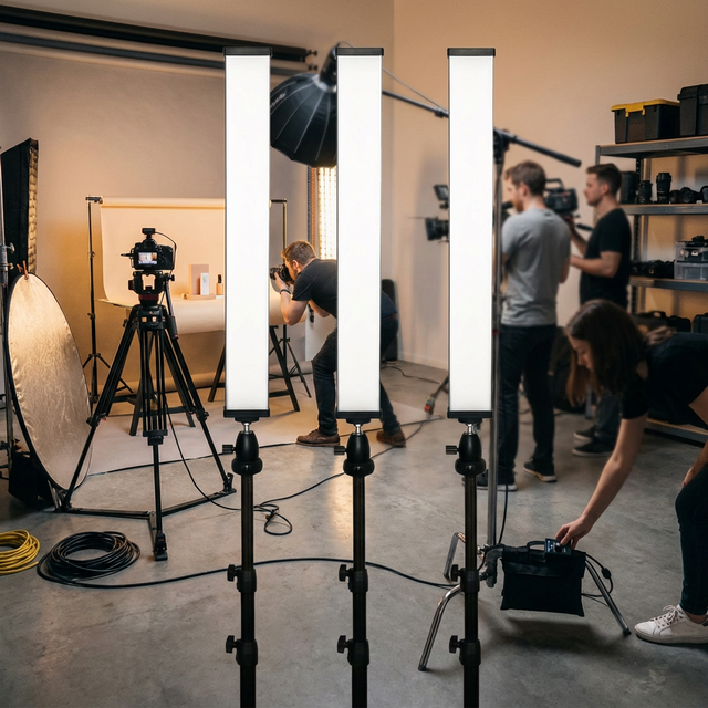 Simock 120W 3 Pack Led Video Light Kit with Tripod Stand NPF Battery Powered Portable Carry Bag for Photography Content Creator