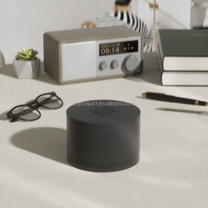 Premium Unique Concrete <strong>Candle</strong> Jar <strong>Large</strong> Size Black <strong>Candle</strong> Container Empty Cement Vessels <strong>Candles</strong> with Lids for Home Decor - Product Image 3