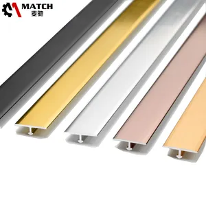 Matte finishing threshold strips silver adjoining floor coverings transition profiles flooring trim supplier