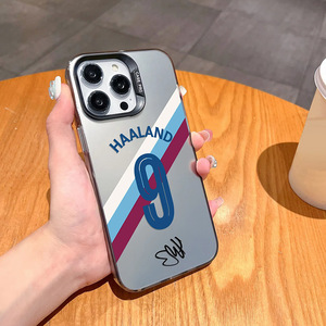 Phim Hoạt Hình Đội Bóng Đá Màu Bạc Imd Trường Hợp Điện Thoại Cho Iphone 11 12 13 14 15 16 17 Pro Max 16E 17air Chống-Mùa Thu Di Động Bao Gồm - Product Image 6