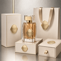 Vente flash - Flacon de parfum carré transparent recyclable avec logo personnalisé, flacon de parfum en verre vide avec bouchon doré et boîte personnalisée