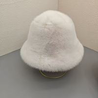 Chapeau Bob Synthétique Style Urbain en Vison, Couronne Profonde, Large Bord, Vintage, Chapeau Cloche Doux et Moelleux pour Femme, Tendance Automne