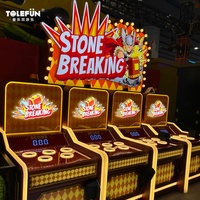 Tolefun Brilliance Commercial Midway modèle 4 joueurs métal pierre rupture jeu d'arcade Whack marteau carnaval Amusement famille