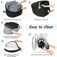 Coussin de siège auto universel pour chiens et chats, coussin de voyage doux pour siège avant de voiture avec ceinture de sécurité