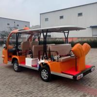 Navette électrique de bus de grande bande dessinée entièrement fermée de haute qualité pour le transport spécial de zoo d'école de ville de tourisme