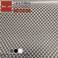 Tissu en maille hexagonale respirant et extensible 100 % polyester blanc pour sacs et chaussures pour filles, tissu en maille 100 % polyester