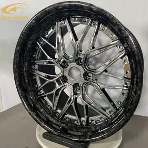 SS forjado 2 piezas 22 24 26 28 pulgadas Deep Dish ruedas cromadas negras para Ford F350 RAM 3500 Silverado 3500 <span class=keywords><strong>HD</strong></span> Off Road 8x170 llantas - Product Image 3