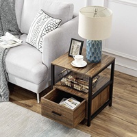 Salon table d'appoint thé table d'appoint tiroir en bois magazine nuit stands chambre
