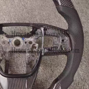 พวงมาลัยหนังมีรูพรุนแบบคาร์บอนไฟเบอร์พวงมาลัย LED สำหรับพวงมาลัยรถยนต์รุ่น10th Honda Civic - Product Image 4