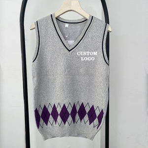 Maglioni senza maniche con scollo a V in maglia autunno inverno e inverno maglioni - Product Image 2