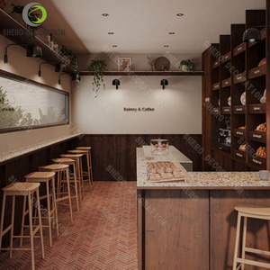 Conception de boutique de desserts 3D, <span class=keywords><strong>boulangerie</strong></span> avec présentation de pâtisseries, design intérieur de pâtisserie, décoration de bar <span class=keywords><strong>à</strong></span> macarons pour la vente - Product Image 2