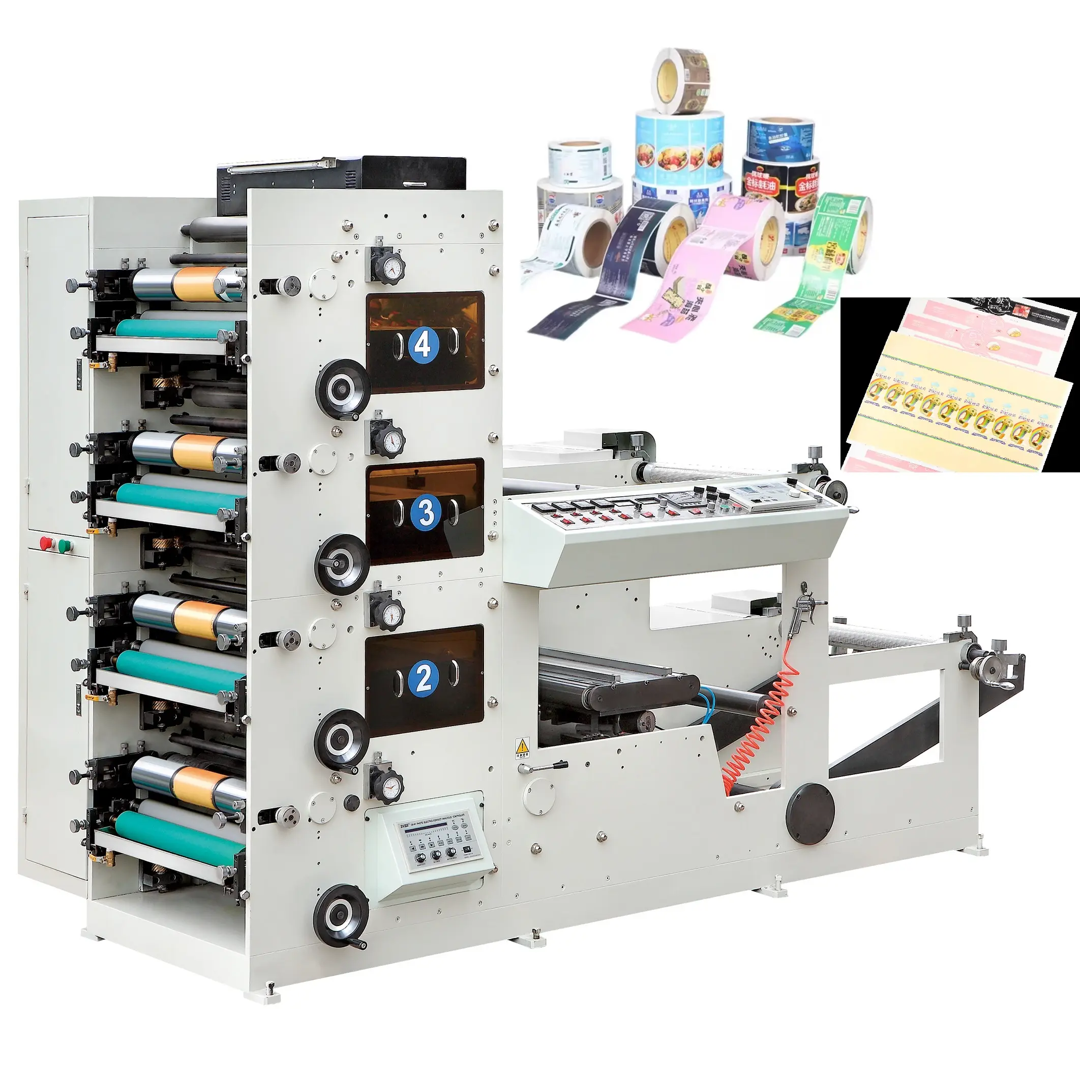Macchina da stampa flessografica automatica produttori di prodotti alimentari chimici quotidiani etichetta medica Logo macchina da stampa flessografica
