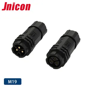 Jnicon M19 Wire Circular Electric Male Female Ip67 Waterproof Cable plastic Connector for Led Light