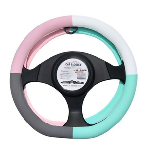 Funda para Volante de Coche Tipo D de 37-39 cm, Verde, Blanco, Rosa, Negro - Product Image 2