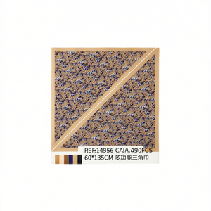 Sciarpa triangolare multifunzionale 60x135 cm con design fantasia per un utilizzo versatile - Product Image 3