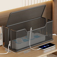 Boîte de rangement pour câbles, boîte de rangement pour prises de bureau, boîte de rangement pour câbles d'alimentation, câbles de données, câbles de chargeur