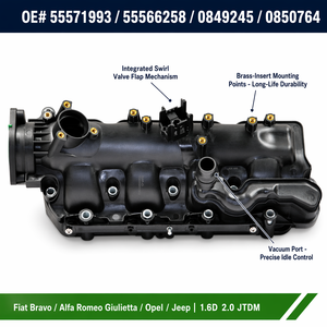 Valvola a Farfalla per Collettore di Aspirazione 55571993 per <span class=keywords><strong>Fiat</strong></span> <span class=keywords><strong>Bravo</strong></span>, Alfa Romeo Giulietta, Opel, Jeep 55566258 0849245 0850764 - Product Image 4