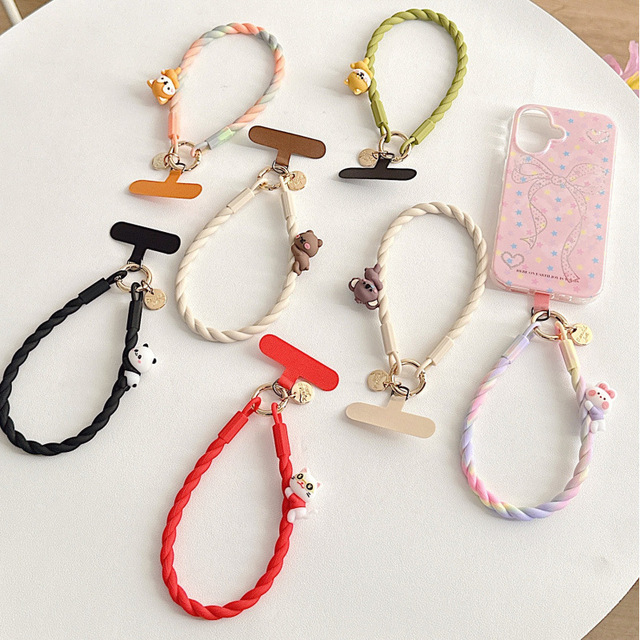Short Silicone Phone Wrist Lanyard, Durable Sturdy Anti-Lost Handheld Strap