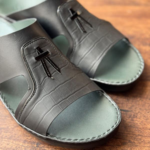 SHIKOL italien Premium <span class=keywords><strong>cuir</strong></span> arabe sandales dubaï personnalisé chaussures de <span class=keywords><strong>luxe</strong></span> léger en caoutchouc semelle extérieure chaussures pour hommes Eid 2025 - Product Image 6