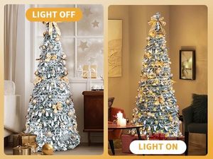 Árbol de Navidad Plegable Retráctil de PVC de Alta Calidad de 150CM-210CM con Luz para el Hogar y las Fiestas Navideñas, Venta al Por Mayor 2027 - Product Image 5
