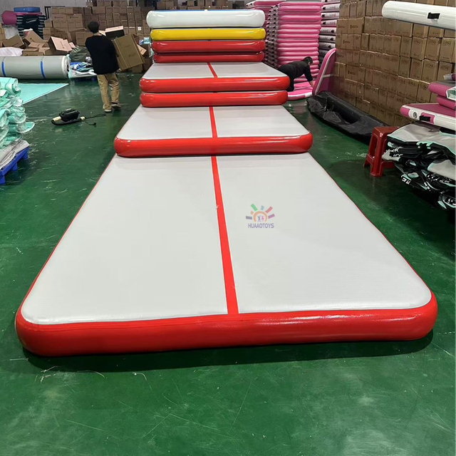 6m Portable PVC/DWF Inflatable Air Track Gymnastics Tumbling Mat 20cm Thick Customizable