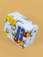 Boîte cadeau rigide écologique et recyclable en carton ondulé personnalisé avec gaufrage, pour emballage de fruits, avec trous d'aération, vente en gros
