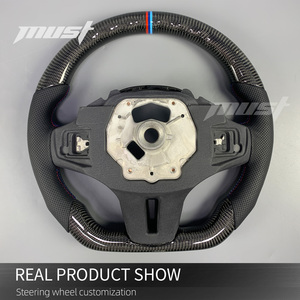Per BMW 2017-2024G-Series G01 G05 G11 G14 F90 <span class=keywords><strong>G20</strong></span> <span class=keywords><strong>G30</strong></span> G29 <span class=keywords><strong>G30</strong></span> volante sportivo in vera fibra di carbonio personalizzato Design classico - Product Image 5