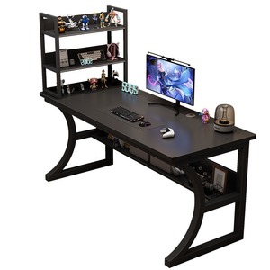 Escritorio para Juegos para Uso Doméstico con Estante de Almacenamiento, Escritorio de Oficina Simple para Computadora, para Dormitorio, Estudio y Escritura - Product Image 5