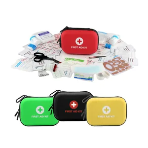 Embossed EVA case yellow eco friendly complete waterproof small red first aid kit with items alcohol pad carrying case box