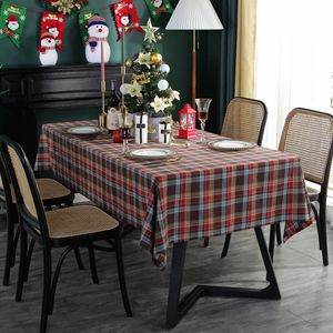 <span class=keywords><strong>Nappe</strong></span> en <span class=keywords><strong>tissu</strong></span> mélangé à <span class=keywords><strong>carreaux</strong></span> <span class=keywords><strong>rouge</strong></span> vert pour anniversaire Halloween noël maison hôtel Bar couverture de Table décoration de fête - Product Image 2