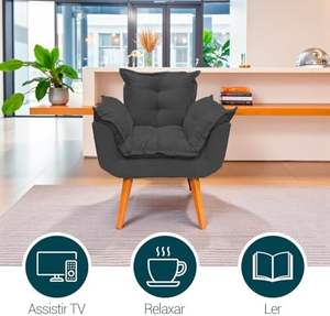 <span class=keywords><strong>Fauteuil</strong></span> décoratif moderne en fer Alice <span class=keywords><strong>Fauteuil</strong></span> de salon renforcé <span class=keywords><strong>Pied</strong></span> brun Click & Decor - Product Image 4