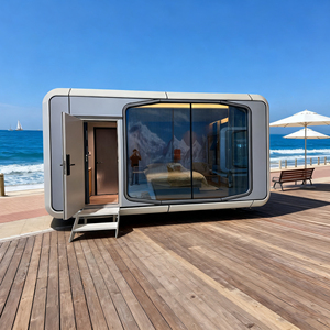 บ้านพักตากอากาศหรูหราสไตล์แคปซูลเหล็ก ดีไซน์ทันสมัย เหมาะสำหรับใช้เป็นโรงแรม วิลล่า อพาร์ทเมนต์ ร้านค้า - Product Image 1