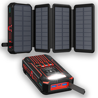 Chargeur solaire pliable OEM personnalisé 20000mAh 22.5W PD Charge rapide Câbles intégrés Banque d'alimentation solaire portable sans fil