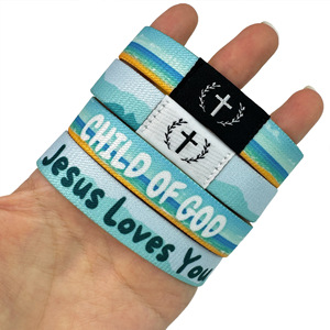 Answer Book high-frequency shooting elastic wristband Bible Verse Christian NFC <b>Smart</b> RFID woven <b>bracelets</b> - Product Image 3