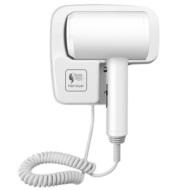 High-Speed Ionic Wall-Mounted Hair Dryer with Concentrator Nozzle Styling for Home Hotels Travel & Commercial Use