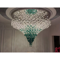Conception personnalisée de dessins pour divers styles de lustres LED modernes, lustre en cristal de luxe, lustre nordique, lustre en verre