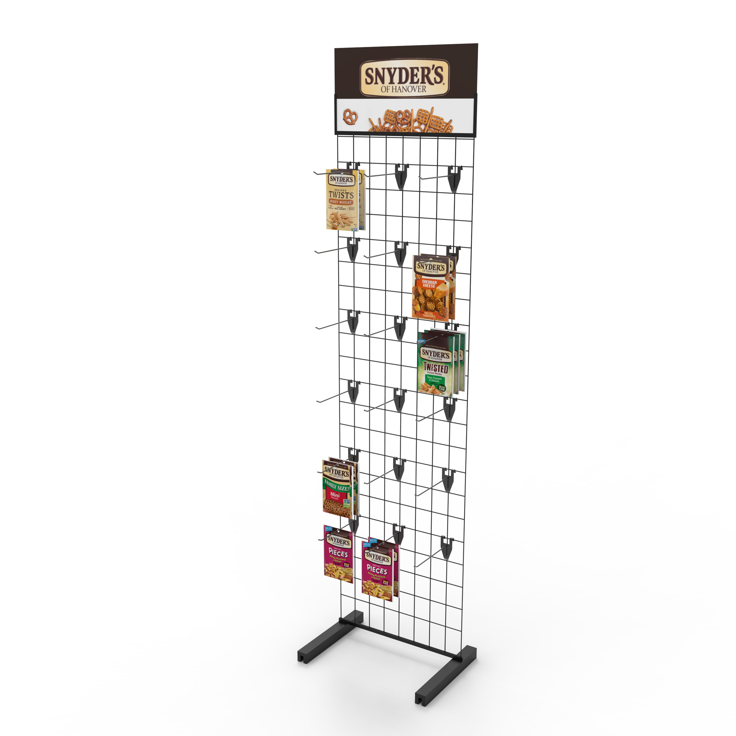 Customizable Single-Sided Metal Wire Mesh Display Rack for Snack Floor Stands in Supermarkets Retail Stores Exhibitions Shops — view 5