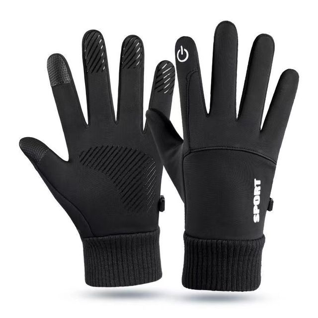 Men's Winter Touchscreen Gloves with Warm Lining, Suitable for Cycling, Hiking, and Outdoor Sports, Windproof and Waterproof