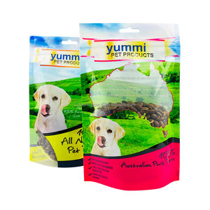 Sac d'emballage refermable pour aliments, lot de 50 pièces, impression personnalisée, pochette en plastique, Pet, chien quantité minimale de commande chat, avec fenêtre en forme - Product Image 3