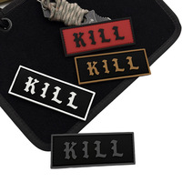 스팟 크리에이티브 직사각형 3D KILL 배지 훅앤루프 PVC 패치 암밴드 사기 증진 배지 전술 배낭 및 모자에 적합