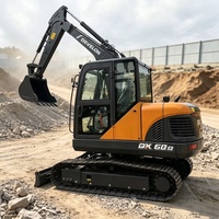 Nouvelle mini-excavatrice sur chenilles Doosan Develon DX60 2025 avec moteur et pompe Doosan, haute efficacité opérationnelle, en promotion