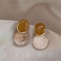 Boucles d'oreilles pendantes rondes géométriques simples, style vintage, nouvelle mode, pour femmes, bijoux coréens, accessoires, cadeau pour filles