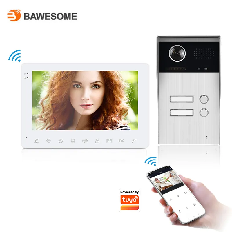 Suitable for Every Floor High Definition 2 Wire Visual Doorbell for Apartments Villas