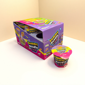 लंबे डमी नूडल्स पॉपपिंग खट्टा जाम केचअप हार्ड चॉपस्टिक कैंडी मितव्ययी स्नैक्स और मिठाई संयोजन कप कैंडी - Product Image 1