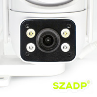 Icsee 2+2 MP Dual Lens Dome PTZ Camera Wifi IP CCTV Network Security 360 Track Home Outdoor Wireless Built-in Mic