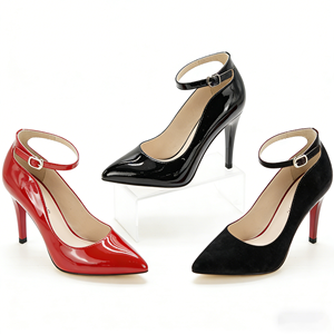 Fabricante Chino de Zapatos de Tacón Alto con Correa en el Tobillo para Mujer, Zapatos Mary <span class=keywords><strong>Jane</strong></span> con Tacón de Bloque, Elegantes Zapatos de Tacón Alto con Punta Puntiaguda para Boda - Product Image 1